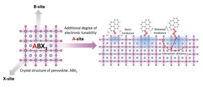 perovskite material with organic molecules that can add to its electronic properties image