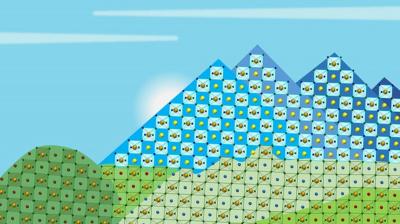 Artistic representation of an ionic defect landscape in the perovskites image