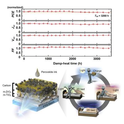 Mesoporous carbon for a 20-year stable perovskite solar cell image