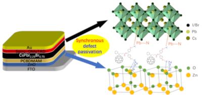 Synchronous defect passivation of all-inorganic perovskite solar cells enabled by fullerene interlayer image