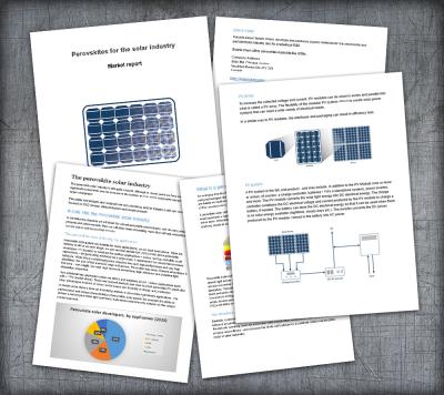 Perovskite Solar Industry Market Report, several pages